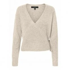 Beige Vero Moda Heaven Ls Wrap Cardigan Cardigan Beige