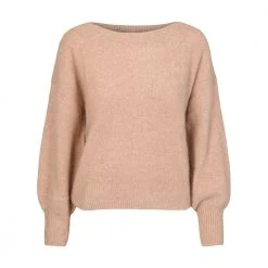 Beige Six Ames Malou Racoon Sweater Warm Beige Melange Genser Beige