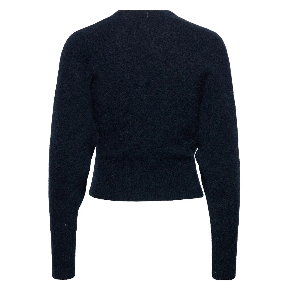 Blå Cathrine Hammel Blå Mohair Cross-Over Sweater Genser Blue - Bilde 2