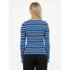 Blue Neo Noir Nelle Chevron Knit Blouse Drops Blue