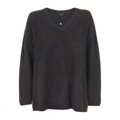 Ane Mone Angora Genser Med V-hals Brown