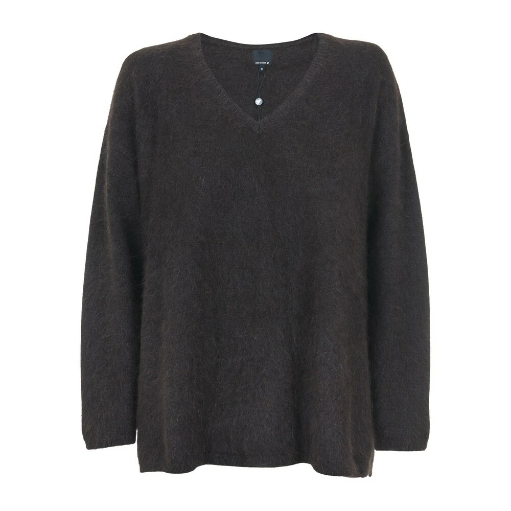 Ane Mone Angora Genser Med V-hals Brown
