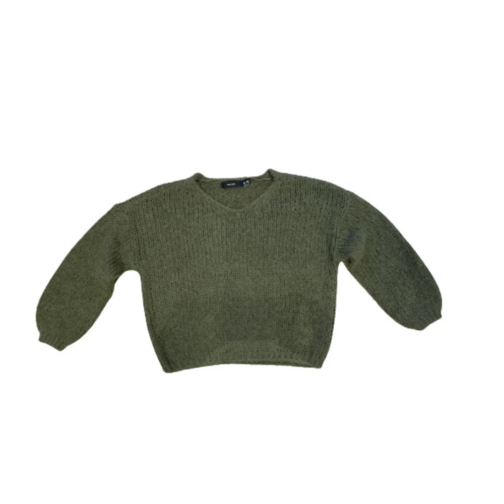 Grønn Vero Moda Vmada Ls V-Neck Genser Green - Bilde 2