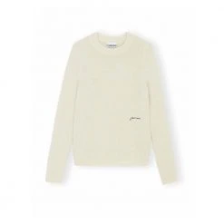 Ganni O-Neck Sweater Beige