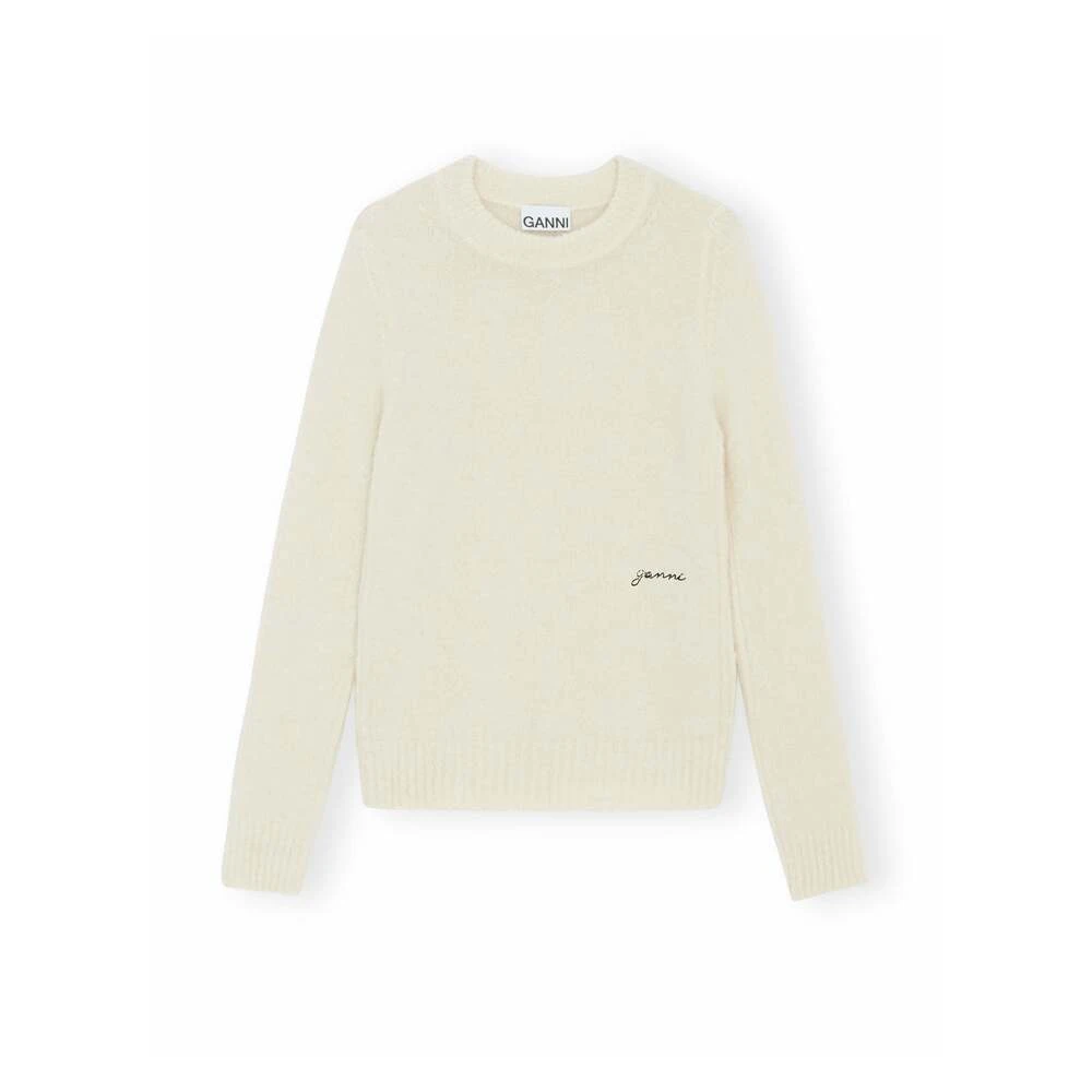 Ganni O-Neck Sweater Beige