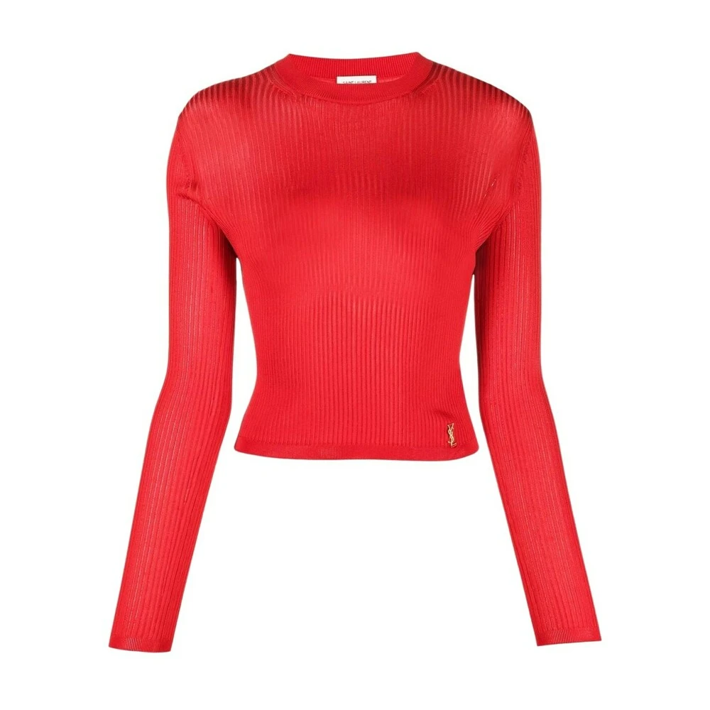 Saint Laurent Round-neck Knitwear Red
