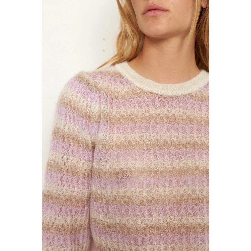 Second Female Yolan Knit O-neck Genser Pink - Bilde 5