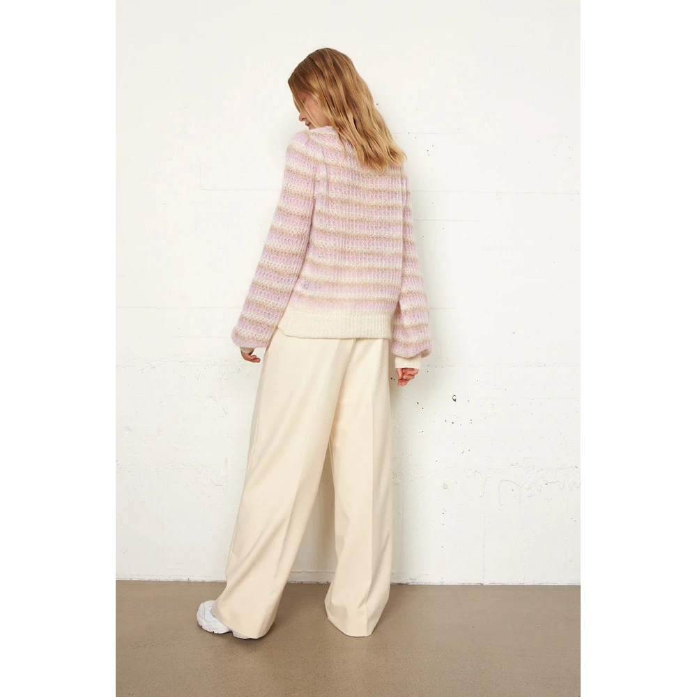 Second Female Yolan Knit O-neck Genser Pink - Bilde 6