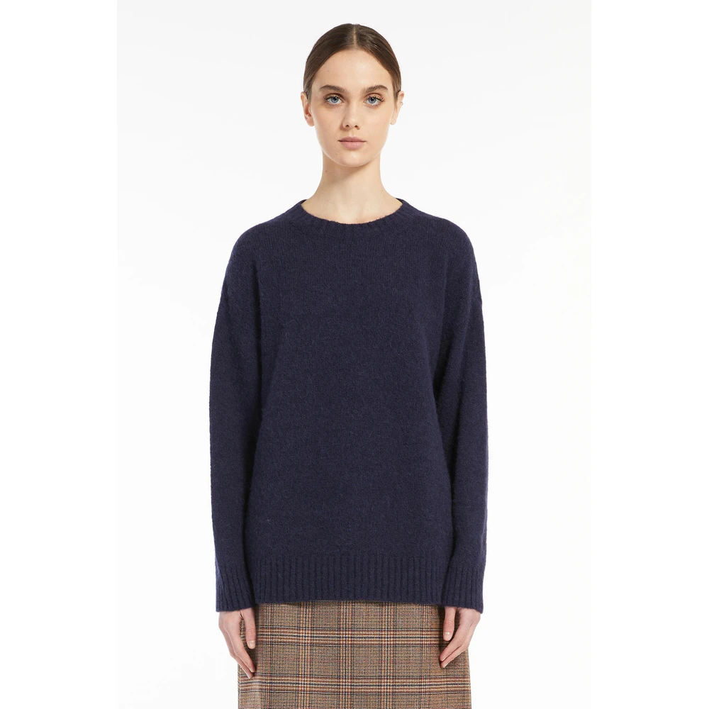 Max Mara Weekend Round-neck Knitwear Blue - Bilde 3
