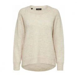 Selected Femme Lulu LS Knit O-Neck Beige