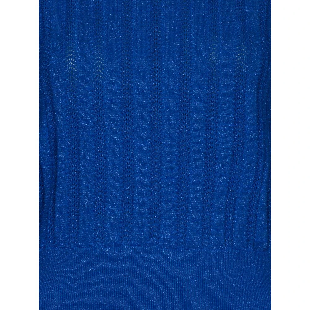 Neo Noir Dary Lurex Knit Blouse Blue