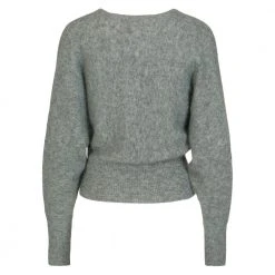 Grønn Cathrine Hammel Mohair Cross-Over Sweater Genser Gray