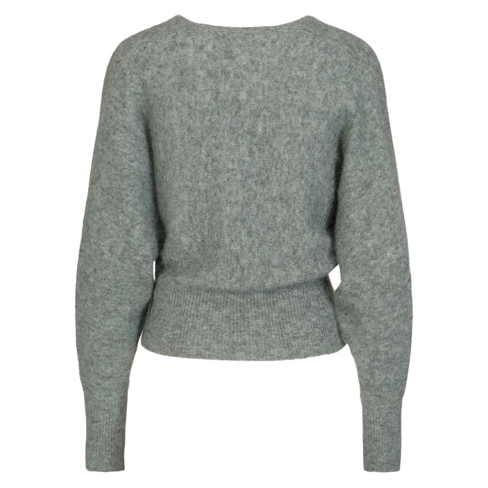 Grønn Cathrine Hammel Mohair Cross-Over Sweater Genser Gray