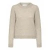Selected Femme Sia Ls Knit O-Neck Beige