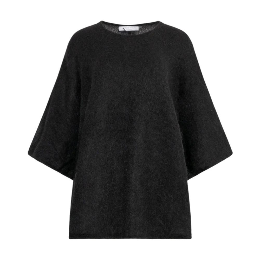 Sort Cathrine Hammel Sort Mohair Demi Curvy Poncho Poncho Black