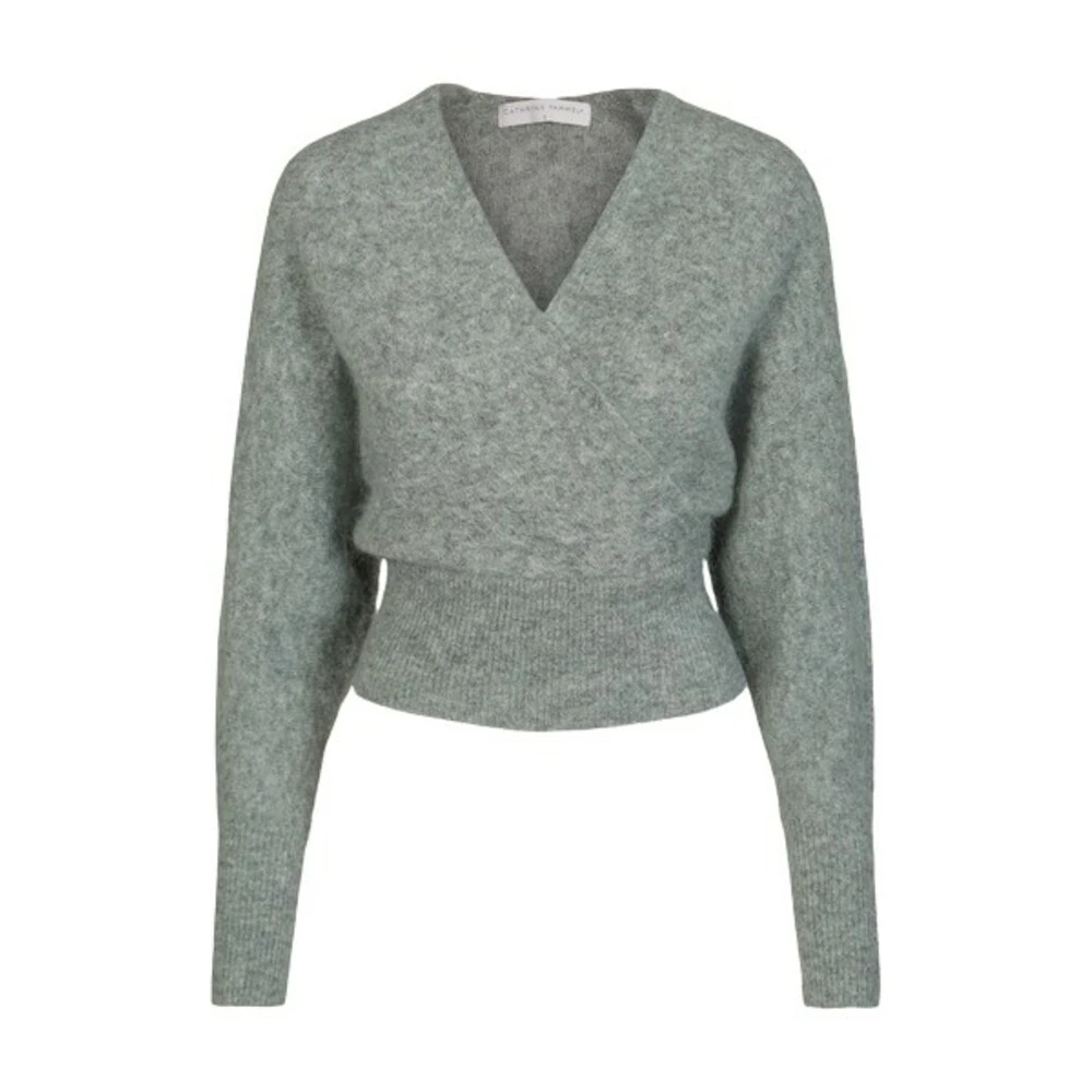 Cathrine Hammel Mohair Cross Over Sweater Green - Bilde 2