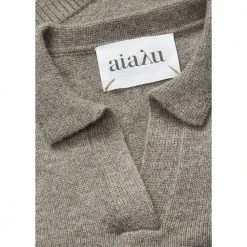 Taupe Aiayu Optic Sweater Overdeler Beige