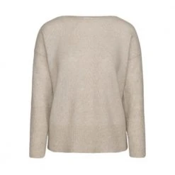 Cathrine Hammel Soft Long Wide Crewneck Genser Beige