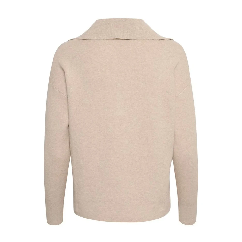 Mørk Beige Inwear Jumoiw Polo Pullover Genser Beige - Bilde 3