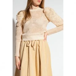 Ulla Johnson Delaney Openwork Sweater Beige