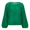 Close To My Heart Round-neck Knitwear Green