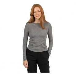 Second Female Matima O-Neck Tee - Grey Melange Gray