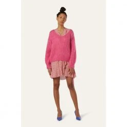 American Dreams Milana LS Mohair Knit - Pink Pink