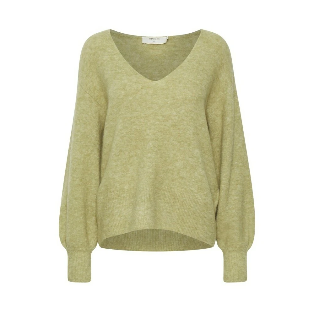 Cream Merle V-Hals Genser Green - Bilde 3