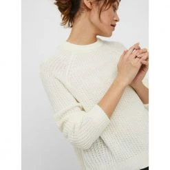 VERO MODA Lea Ls O-Neck Genser White