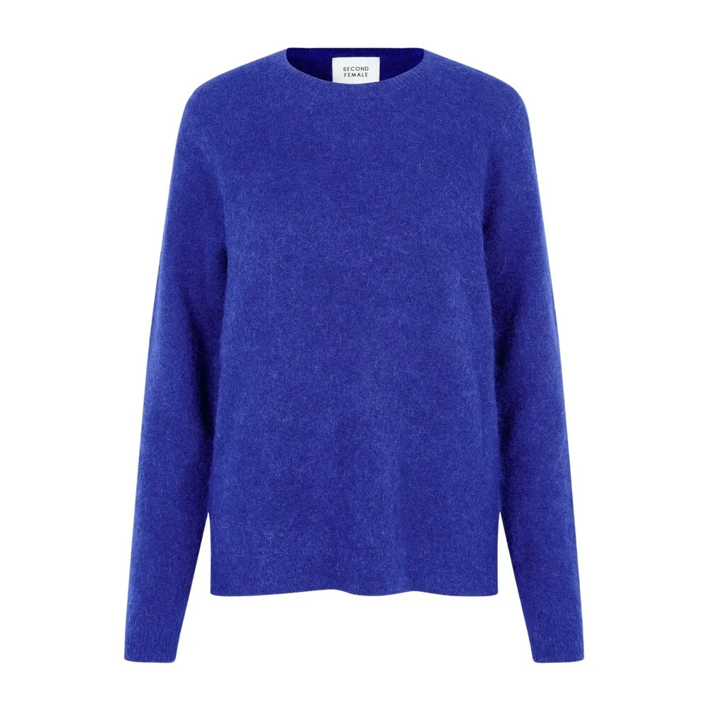 Second Female Knit O-Neck Sweater Blue