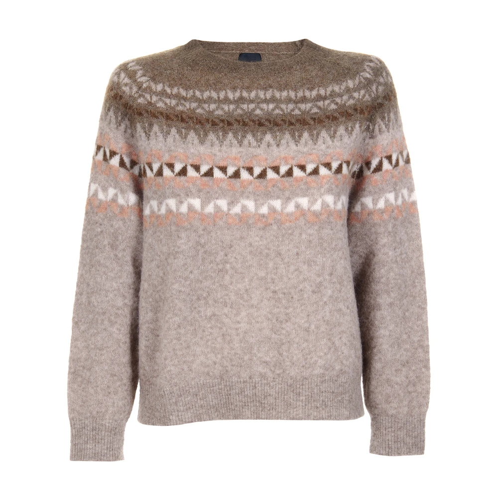 Ane Mone Myk Og God Genser Med Fint Mønster! Brown