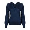 Neo Noir V-neck Knitwear Blue