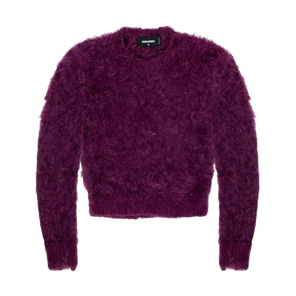 Dsquared2 Furry Sweater Purple - Bilde 2
