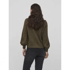Crocodile Vila Vijamina O-Neck L/S Knit Top - Noos Knit Brown