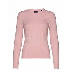Gant CABLE O-NECK Pink