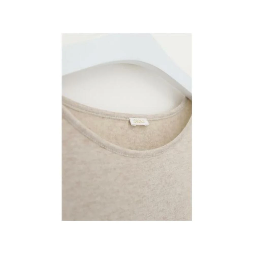Beige Oroblu Perfect Line Cashmere T-Shirt Beige - Bilde 4