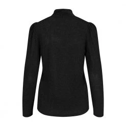 RICCOVERO - W Puff Sleeve Polo Black Glitter Black