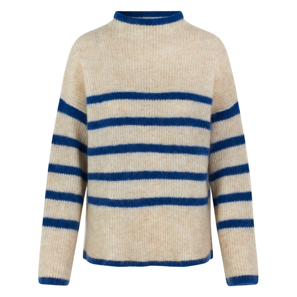 Second Female Ovalis Knit T-Neck Drops Beige