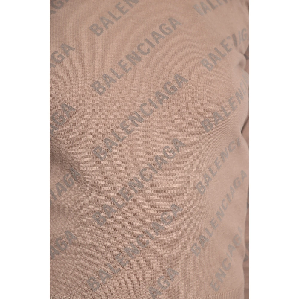 Balenciaga Patterned Sweater Brown