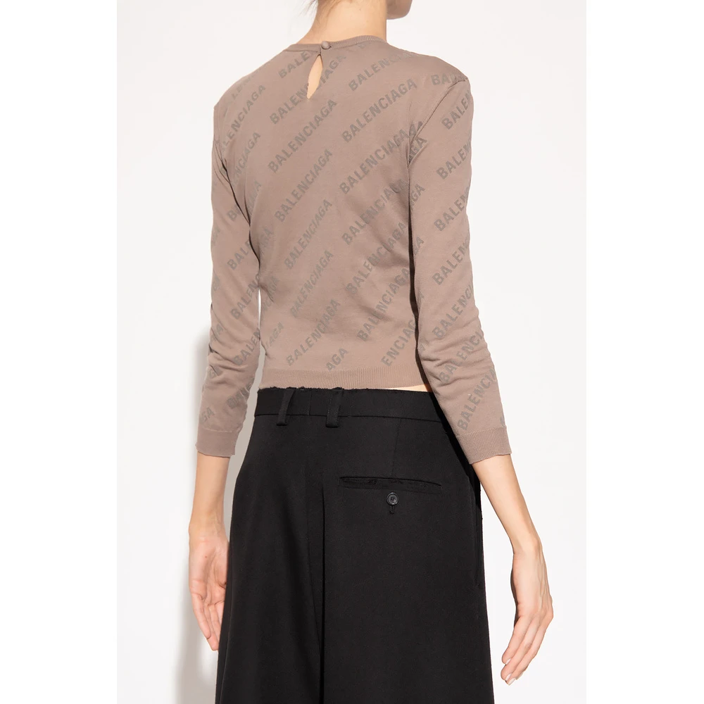 Balenciaga Patterned Sweater Brown - Bilde 5