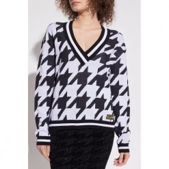 Balmain Houndstooth Sweater Black