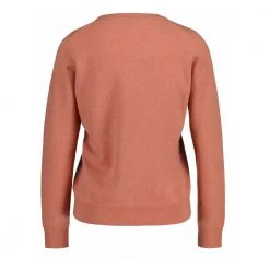 Gant D1. Superfine Lambswool C-Neck - Terracotta Pink Pink