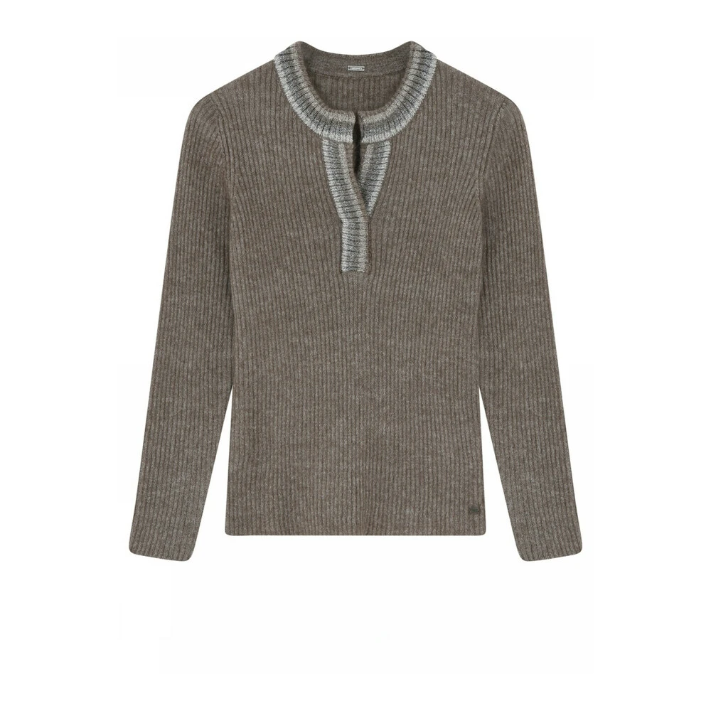 Gustav V-neck Knitwear Brown