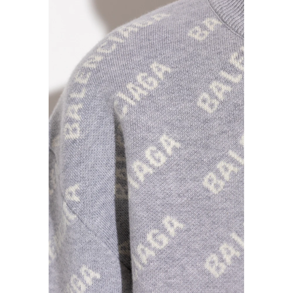 Balenciaga Patterned Sweater Gray