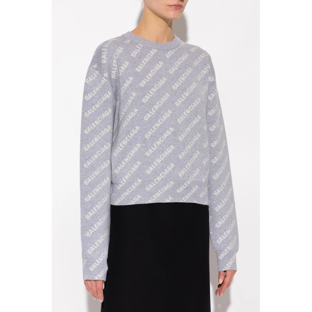 Balenciaga Patterned Sweater Gray - Bilde 2