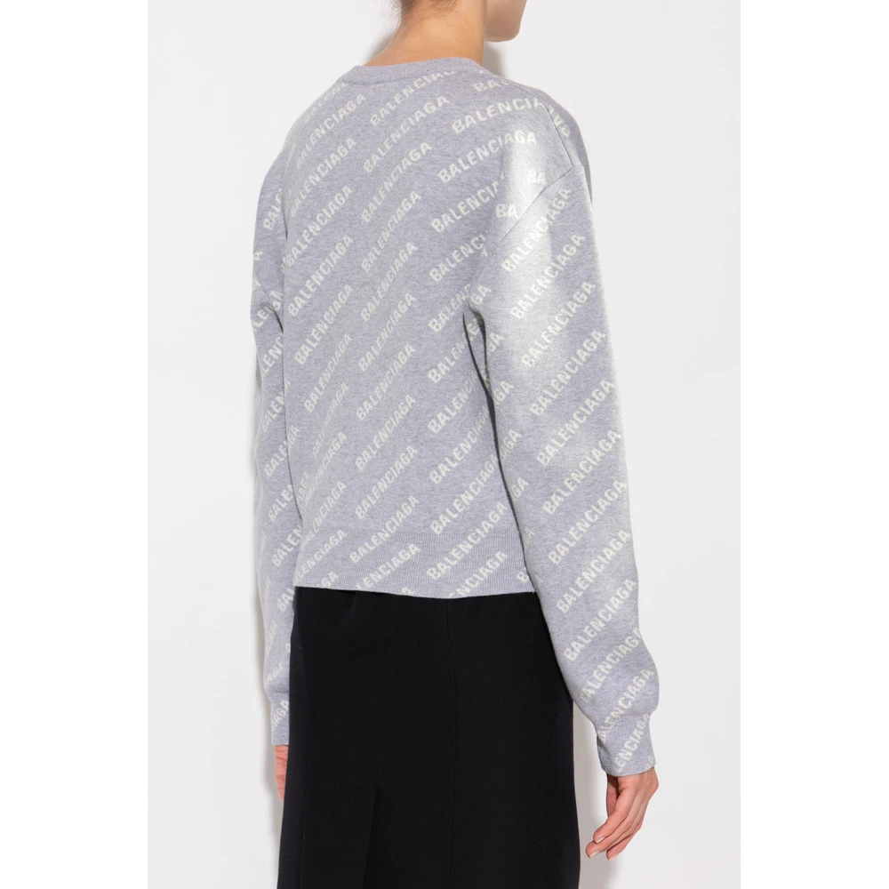 Balenciaga Patterned Sweater Gray - Bilde 5