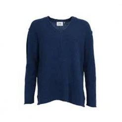 Navy Isay Robin V-Neck Pullover Genser Blue
