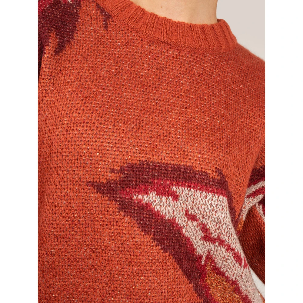 Patrizia Pepe Round-neck Knitwear Red - Bilde 3
