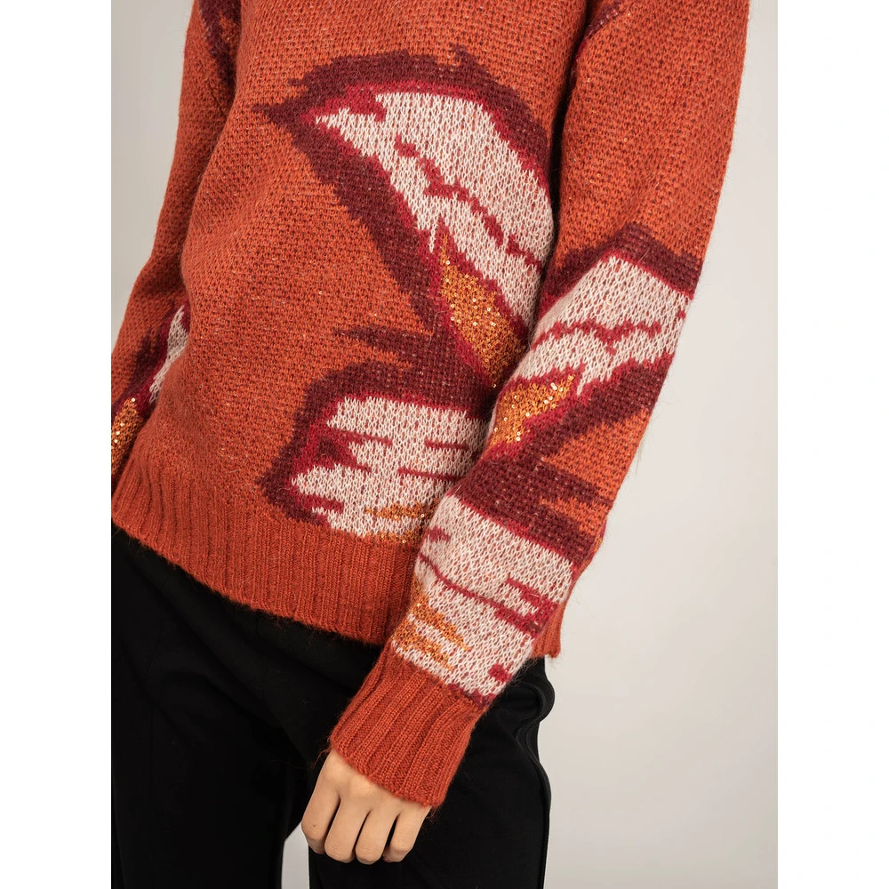 Patrizia Pepe Round-neck Knitwear Red - Bilde 7