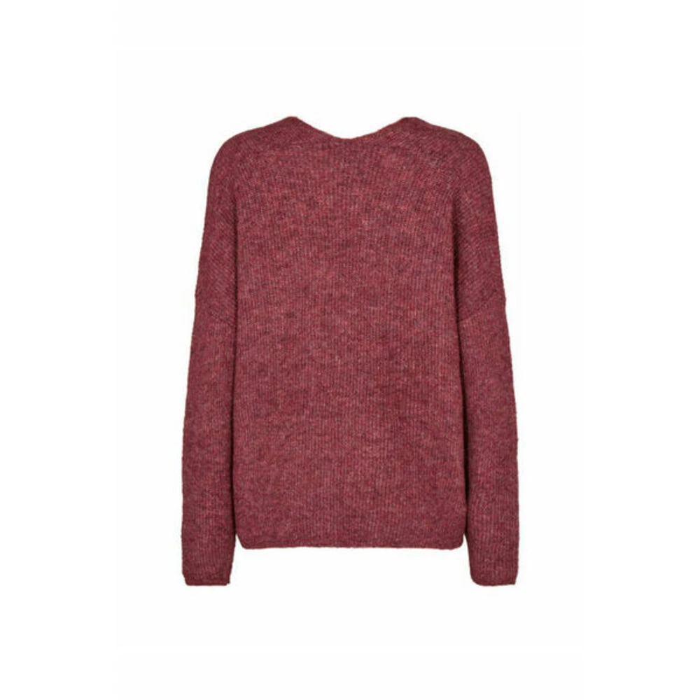 MOS MOSH Thora V-neck Knit Red - Bilde 2